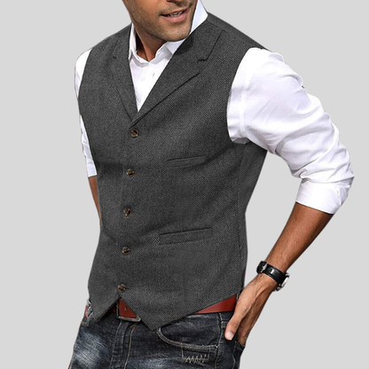 Tailored Fit Men's Wool Vest