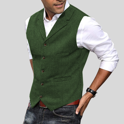 Tailored Fit Men's Wool Vest