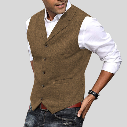 Tailored Fit Men's Wool Vest