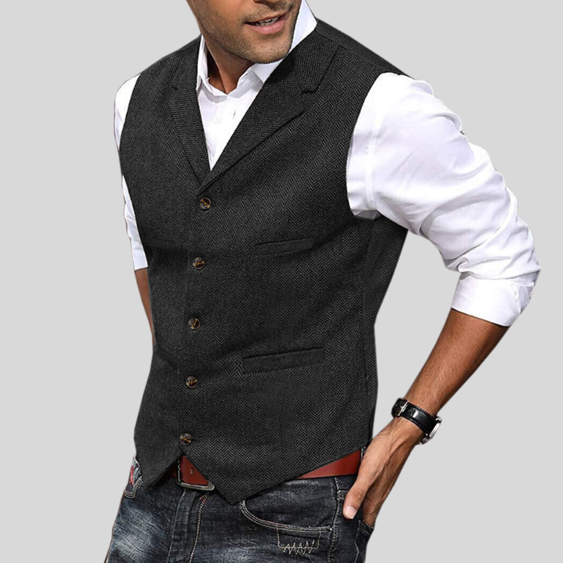 Tailored Fit Men's Wool Vest