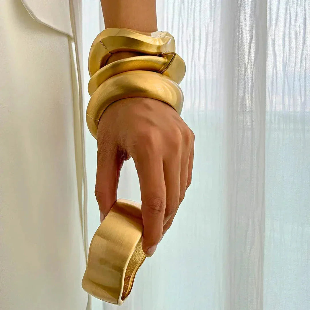 Metallic Silver Tone Bangles - EasyApparels