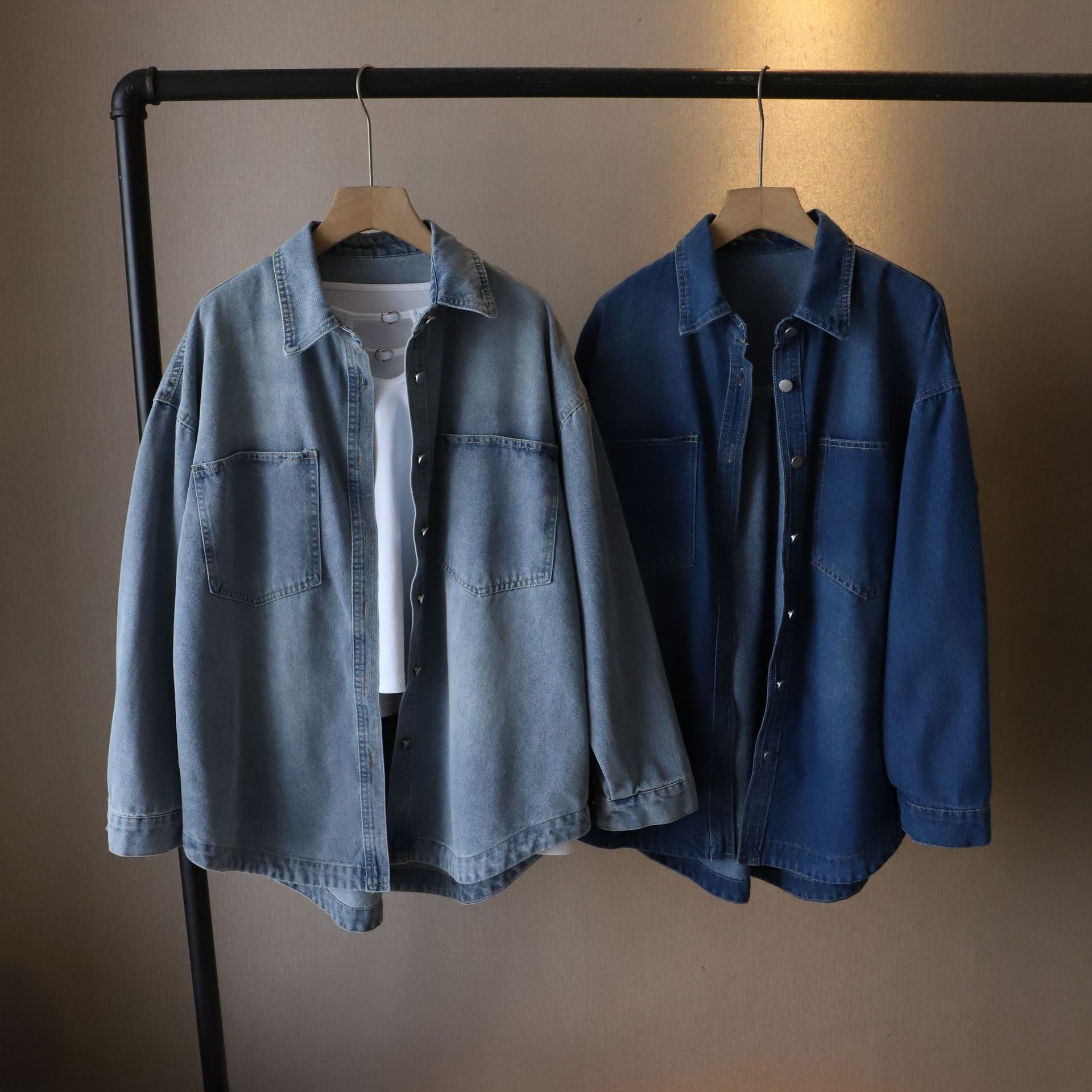 Classic Slim Fit Blue Jeans Shirt - EasyApparels