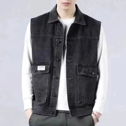 Retro Vintage Work Denim Vest