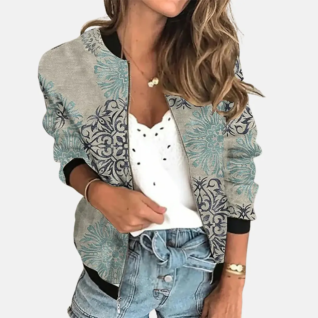 Vintage-Inspired Bomber Jacket for Women – Classic & Versatile-Caliboot