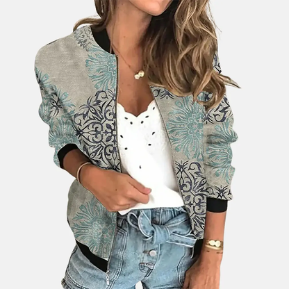 Vintage-Inspired Bomber Jacket for Women – Classic & Versatile-Caliboot