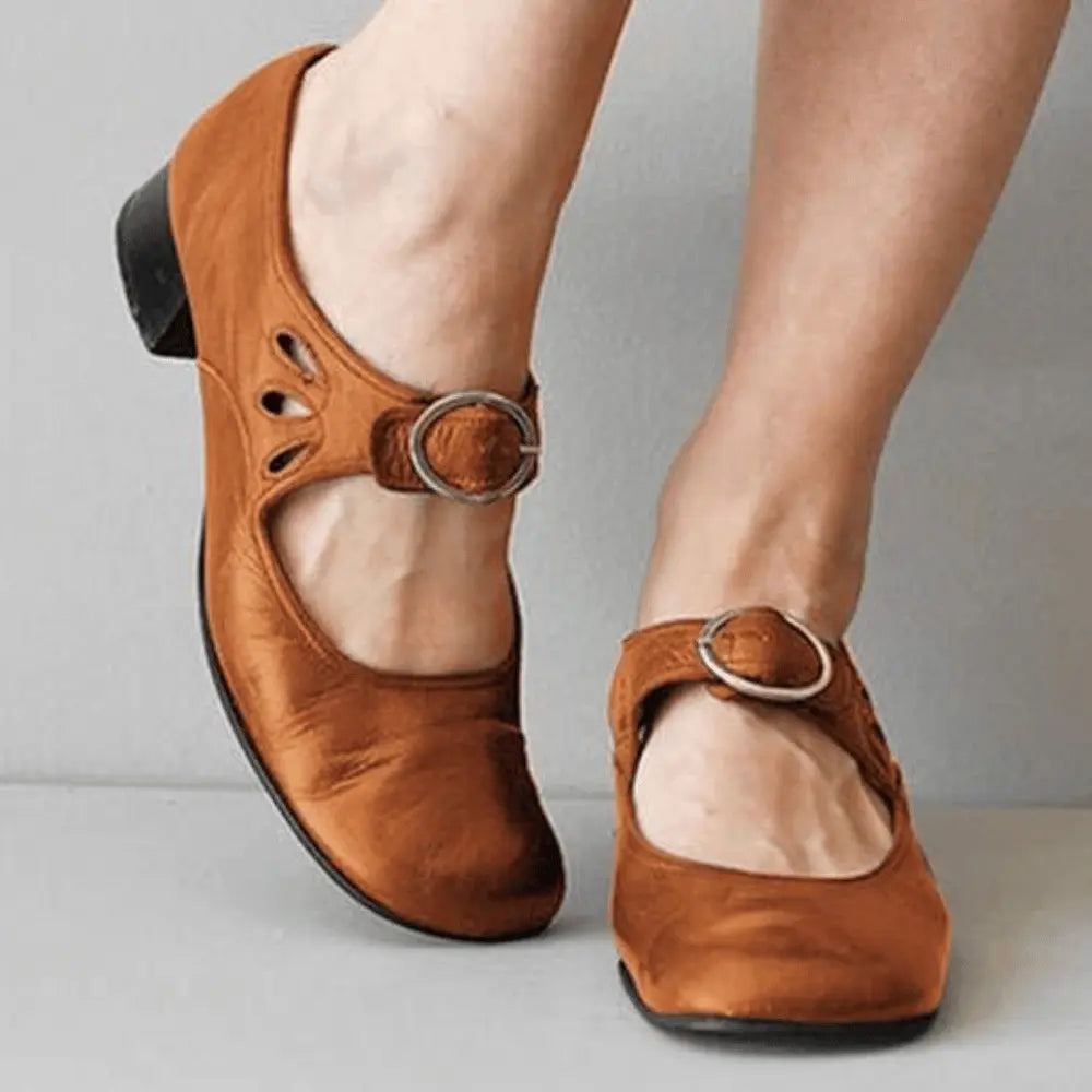 Classic Women's Mary Jane Flat Shoes - Comfortable & Chic - Vossary