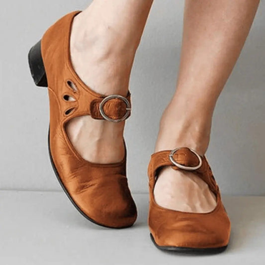 Classic Women's Mary Jane Flat Shoes - Comfortable & Chic - Vossary