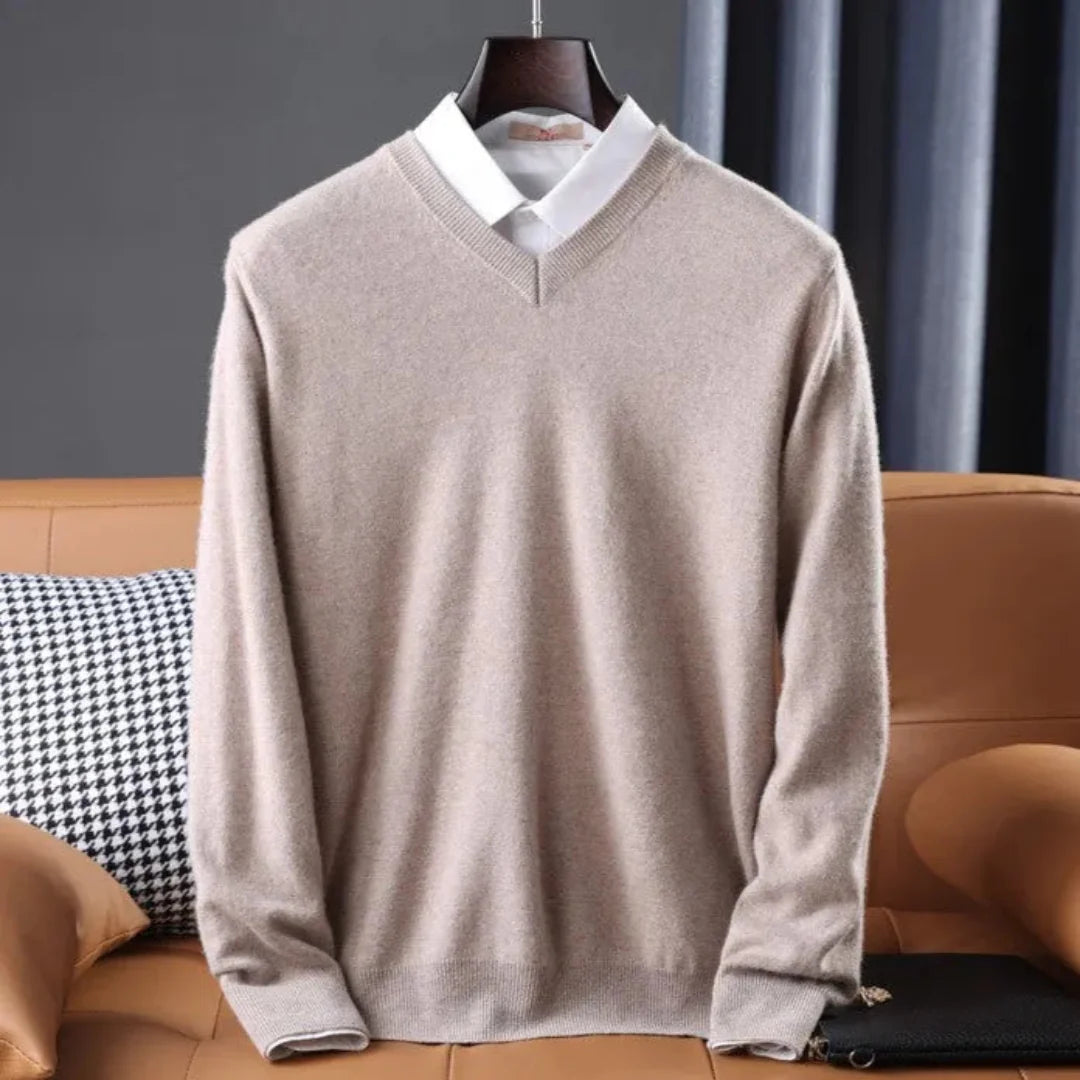 Luxury Soft V-Neck Cashmere Sweater