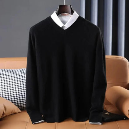 Luxury Soft V-Neck Cashmere Sweater