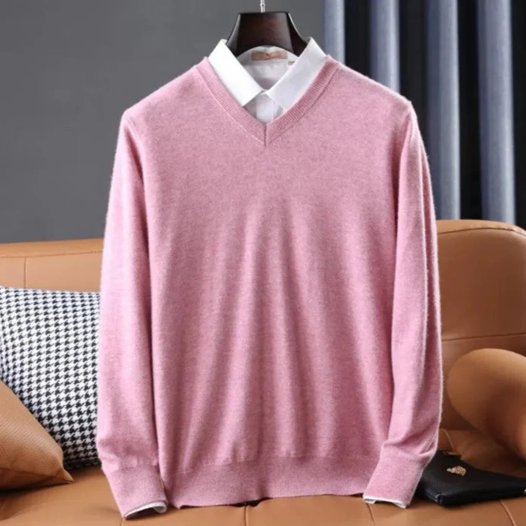 Luxury Soft V-Neck Cashmere Sweater - EasyApparels