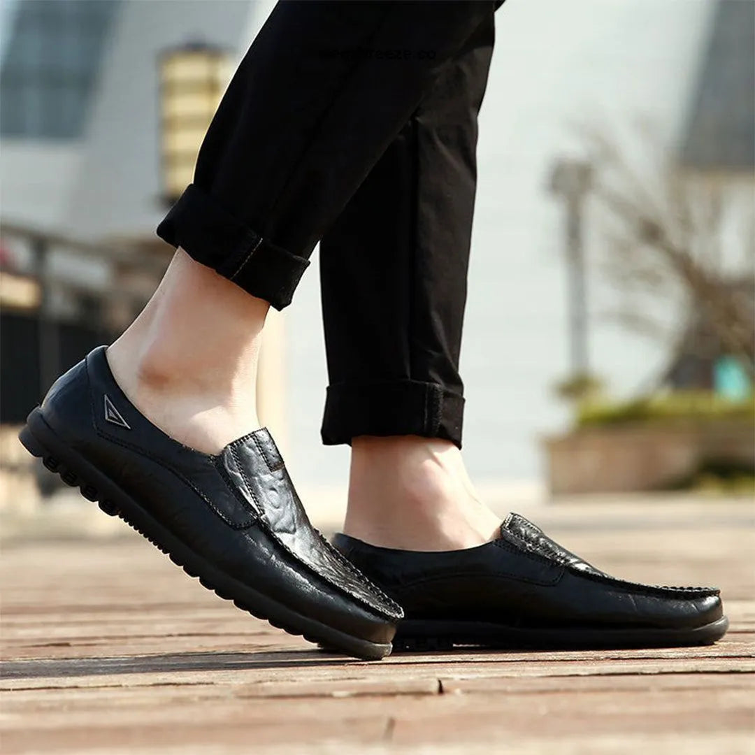 Authentic Leather Slip On Shoes - EasyApparels
