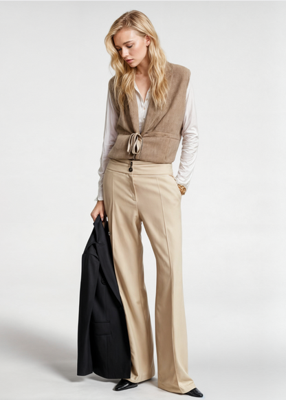 Cozy Women's Open Front Vest - EasyApparels