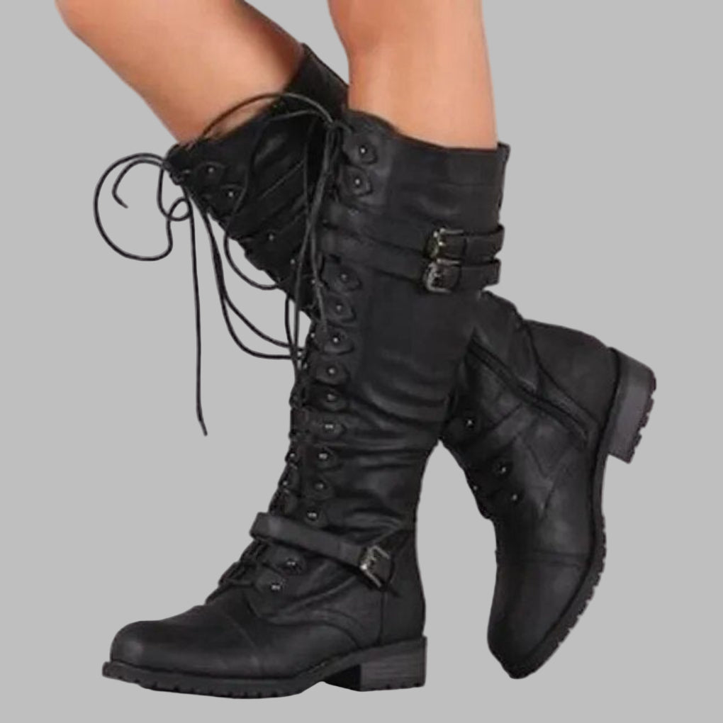 Classic Ankle Boots with Buckle for Ladies - Vossary