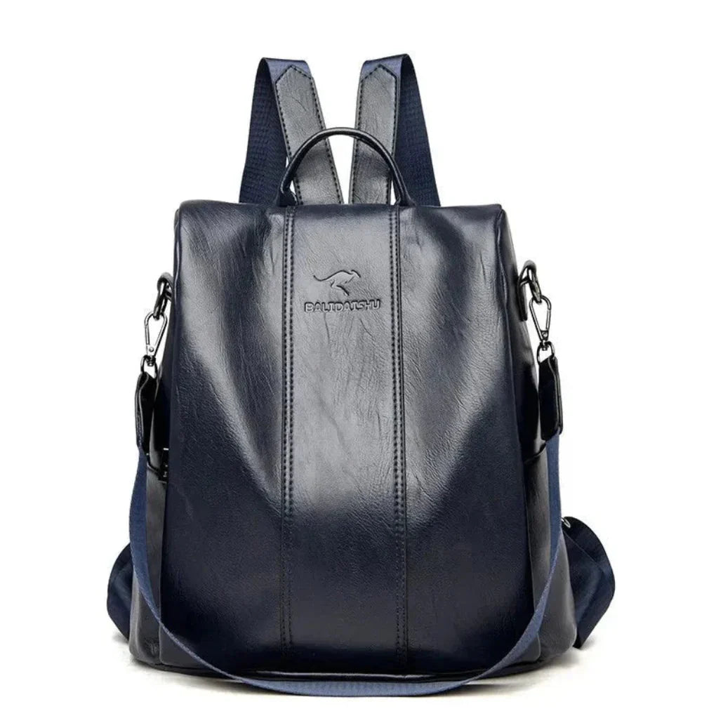 Secure Women's Genuine Leather Rucksack