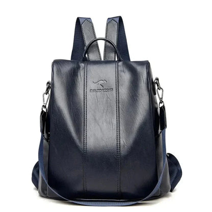 Secure Women's Genuine Leather Rucksack