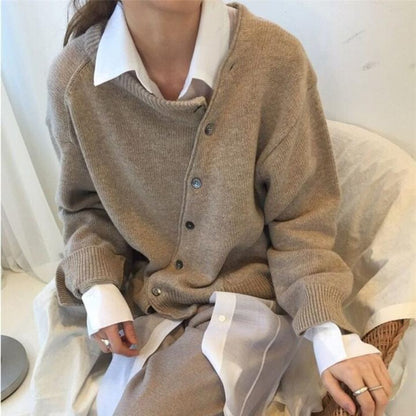 Large Women's Open Front Cardigan Sweater - Luxicro