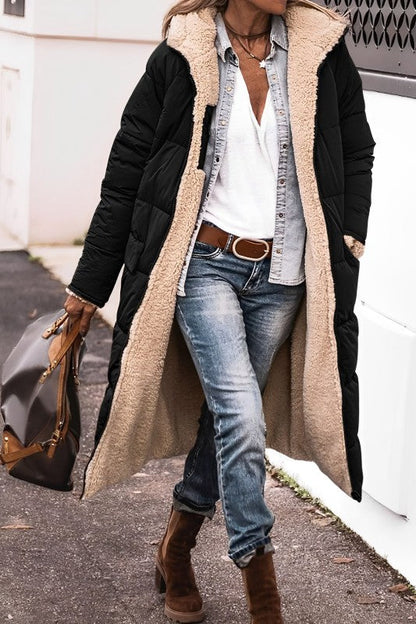 Warm Women's Quilted Padded Parka Coat