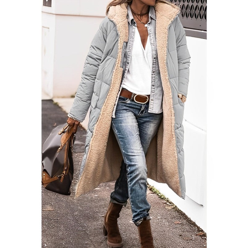 Warm Women's Quilted Padded Parka Coat