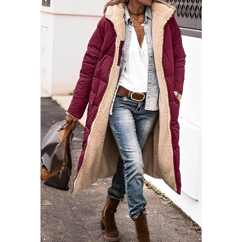 Warm Women's Quilted Padded Parka Coat
