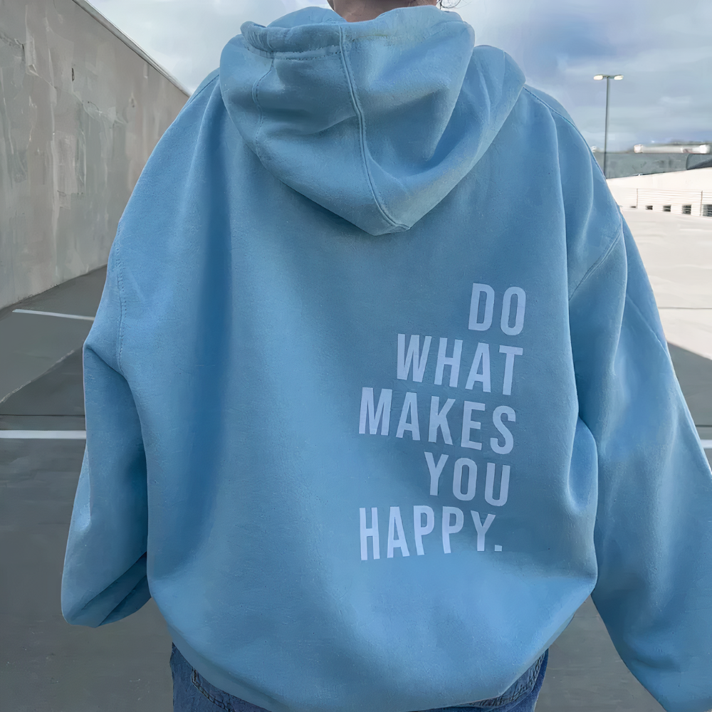 Lightweight Casual Back Graphic Hoodie