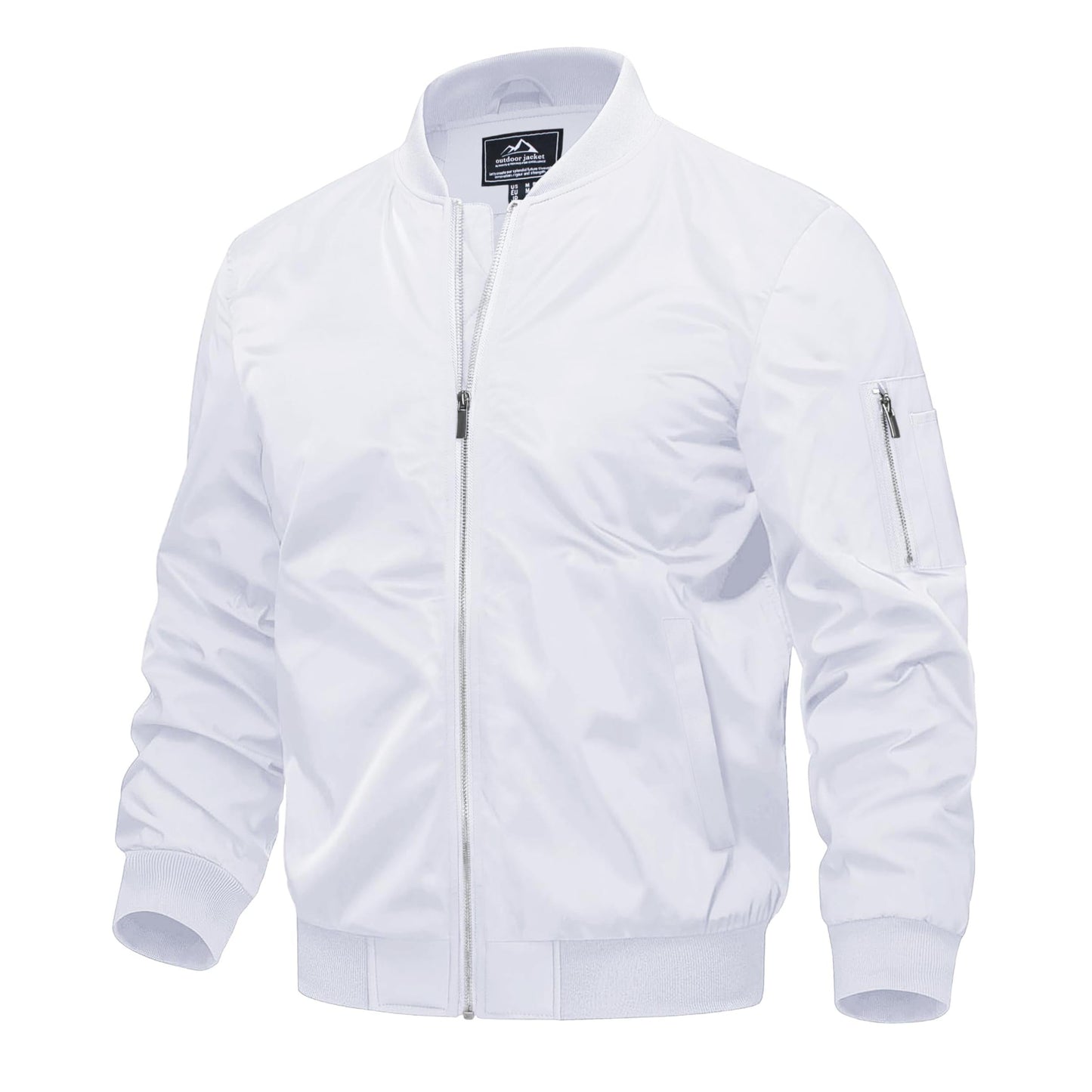 Warm Waterproof Mens Bomber Jacket with Pockets