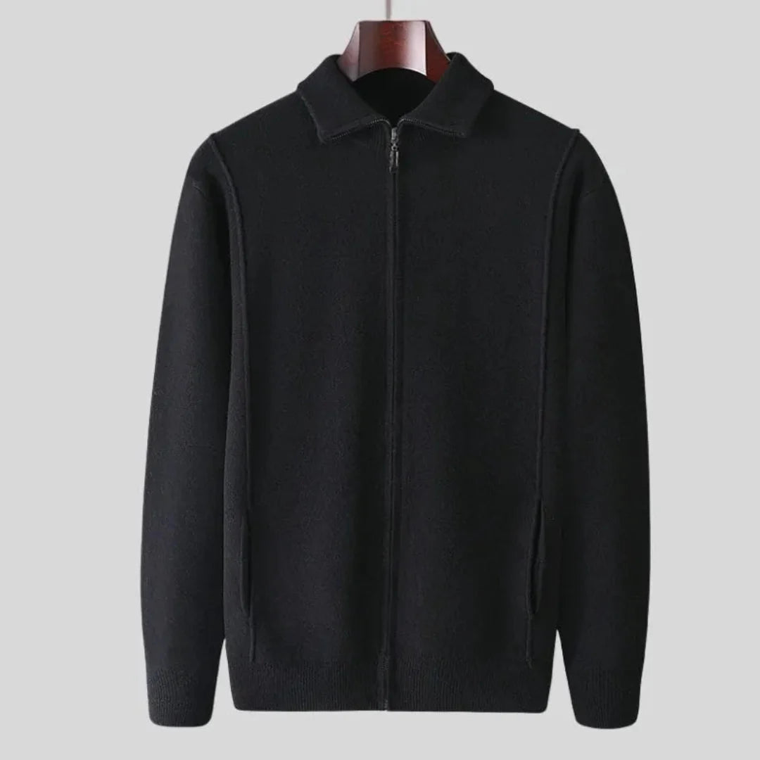 Warm Woolen Zip Up Coat