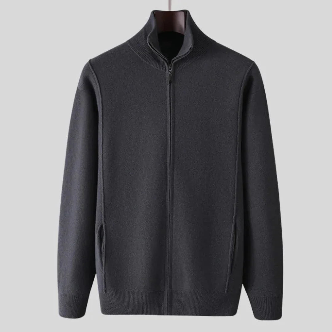 Warm Woolen Zip Up Coat