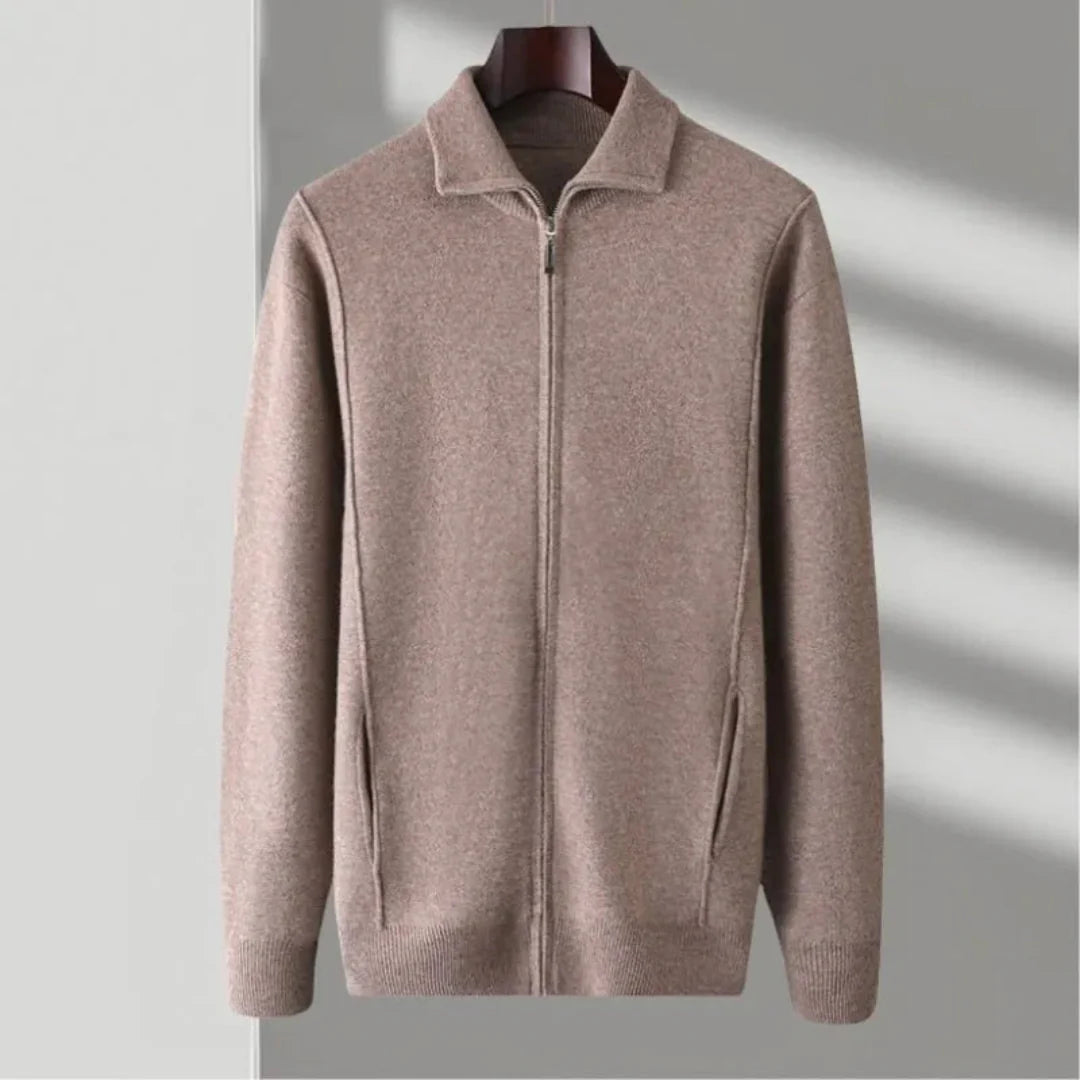 Warm Woolen Zip Up Coat - EasyApparels