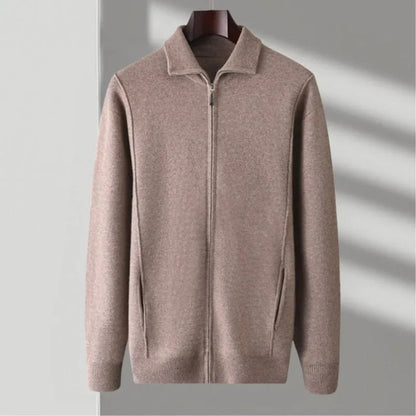 Warm Woolen Zip Up Coat - EasyApparels