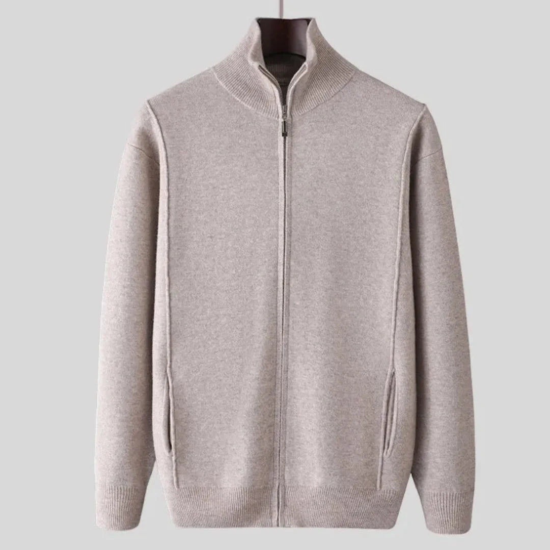 Warm Woolen Zip Up Coat