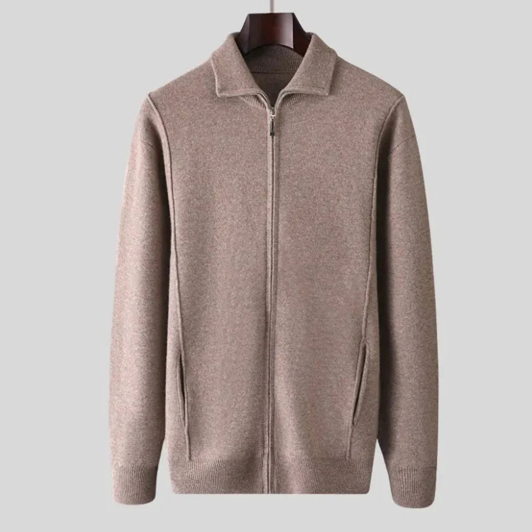 Warm Woolen Zip Up Coat