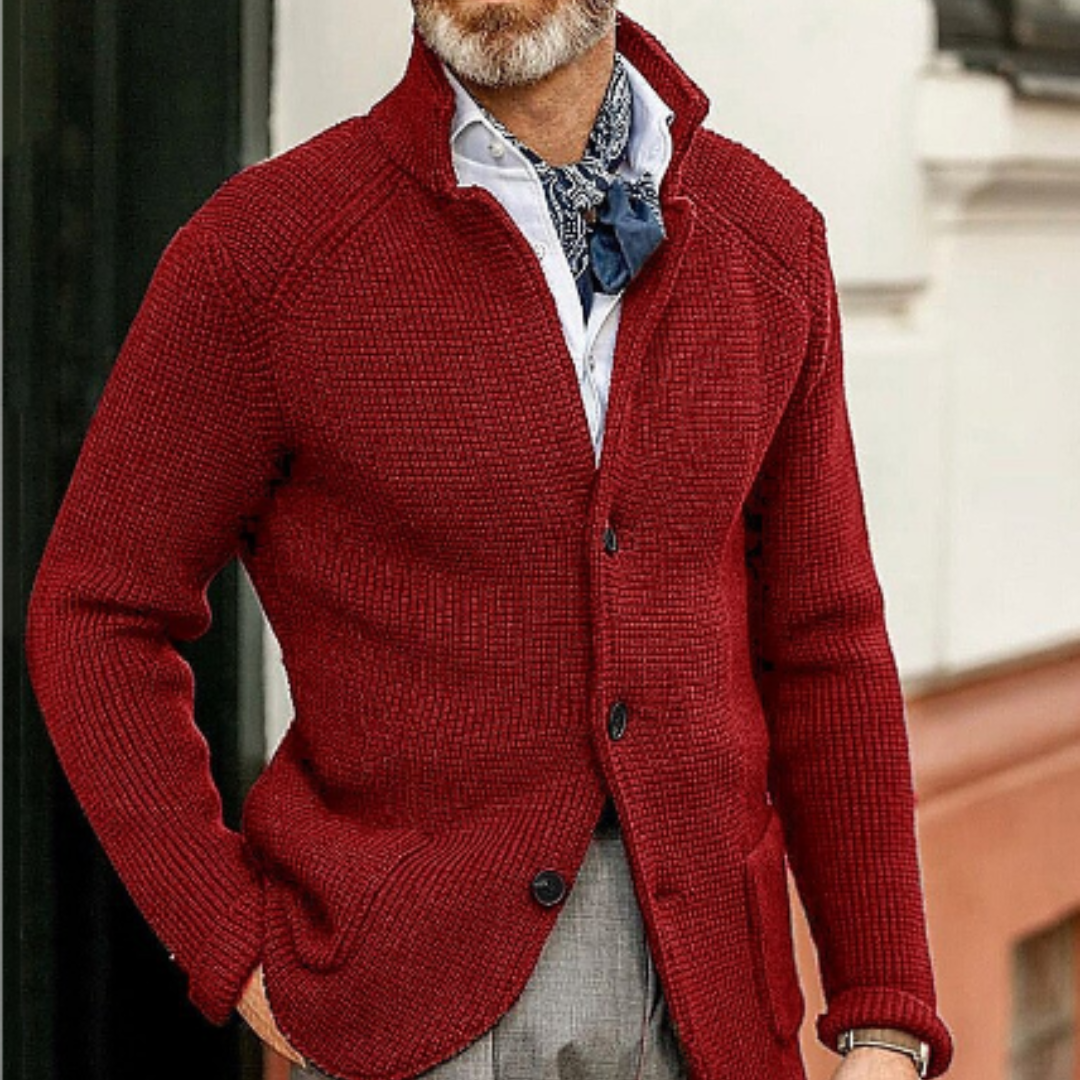 Cozy Men's Button Front Sweater