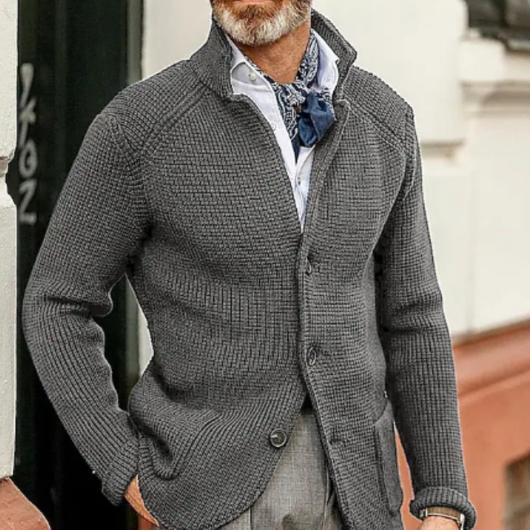 Cozy Men's Button Front Sweater