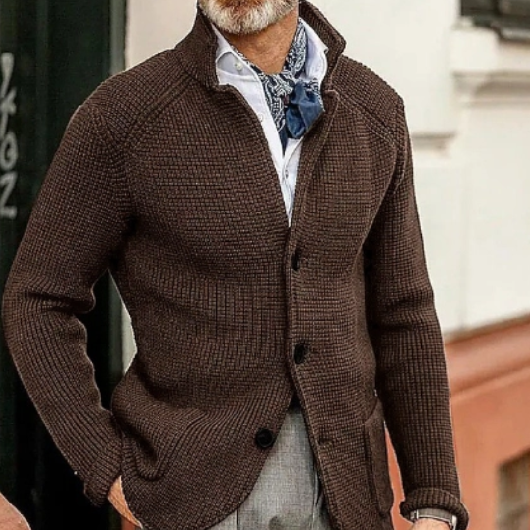 Cozy Men's Button Front Sweater