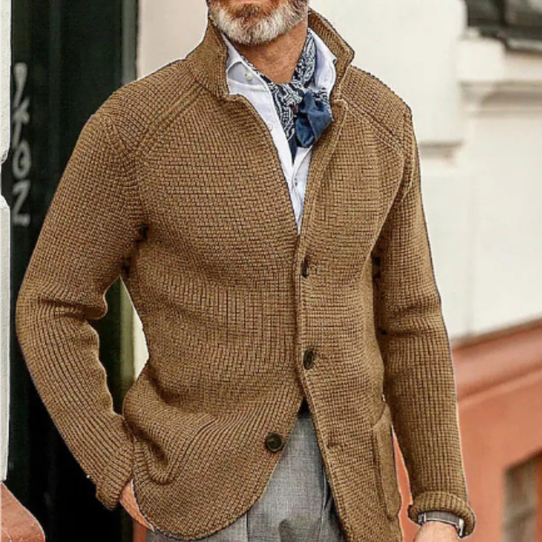 Cozy Men's Button Front Sweater