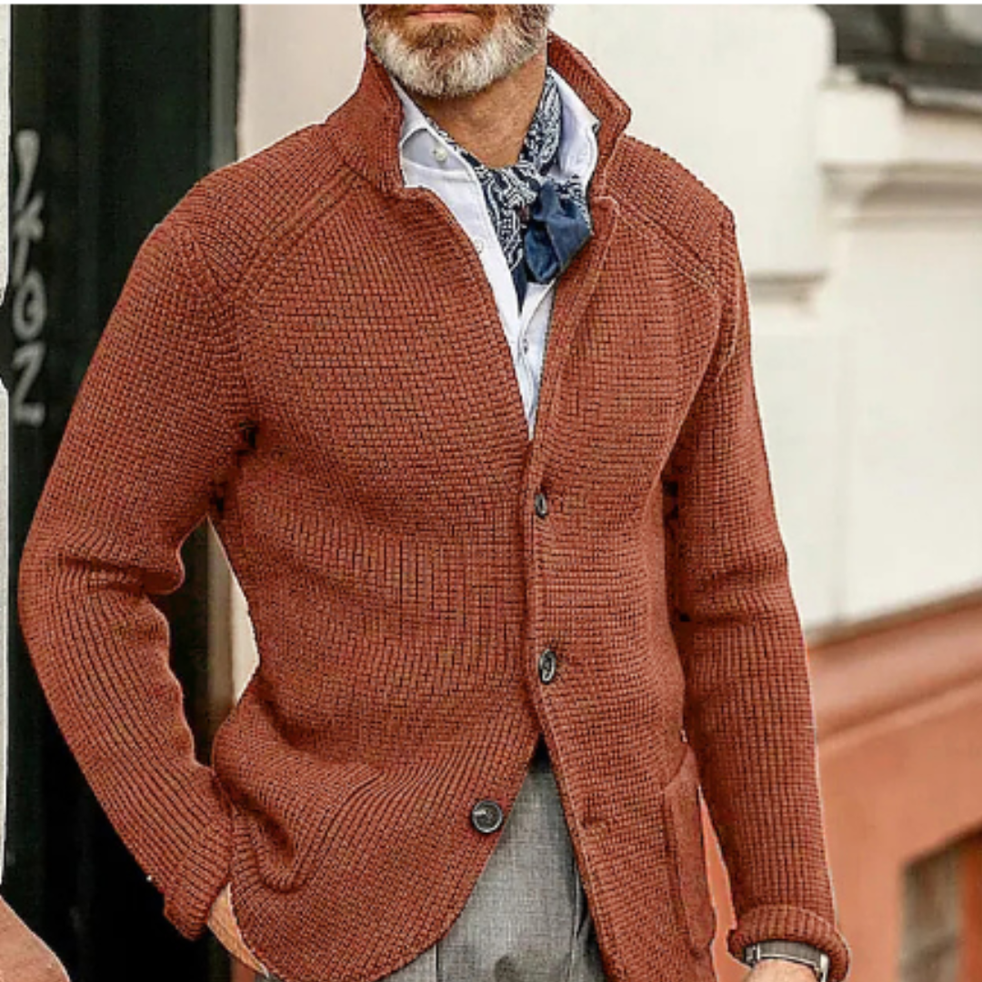 Cozy Men's Button Front Sweater
