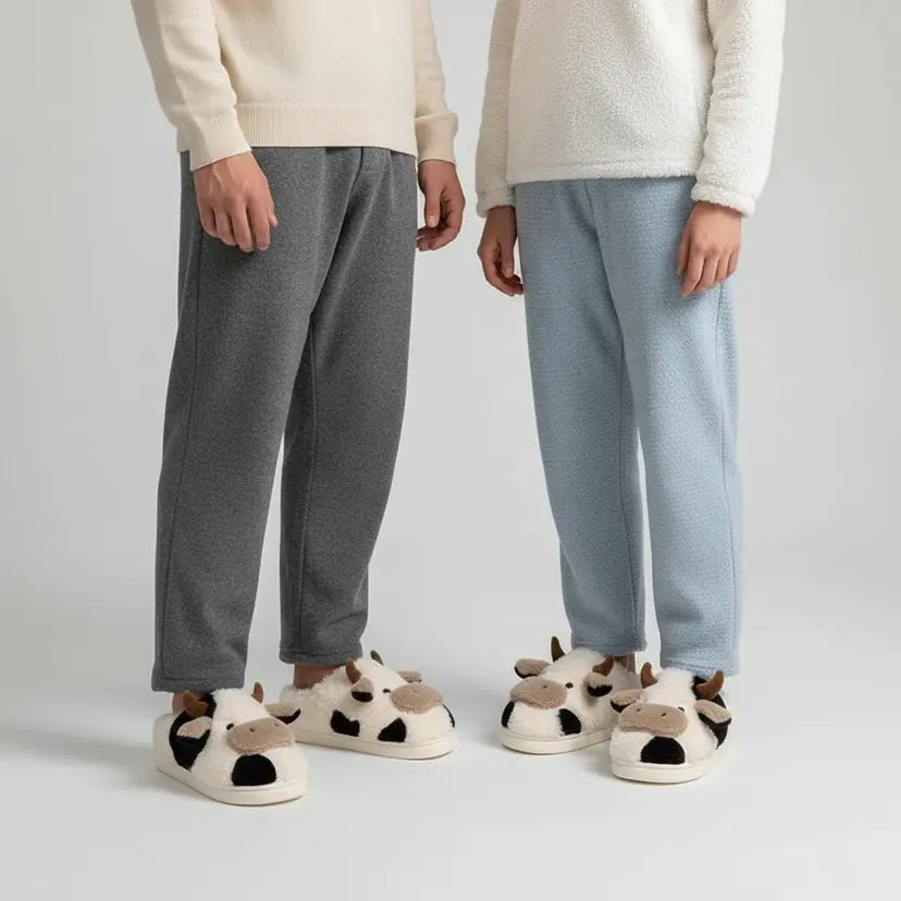 Cozy Fuzzy CuddleCow Slippers