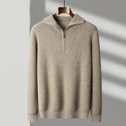 Warm Wool Half Zip Jumper Sweater - EasyApparels