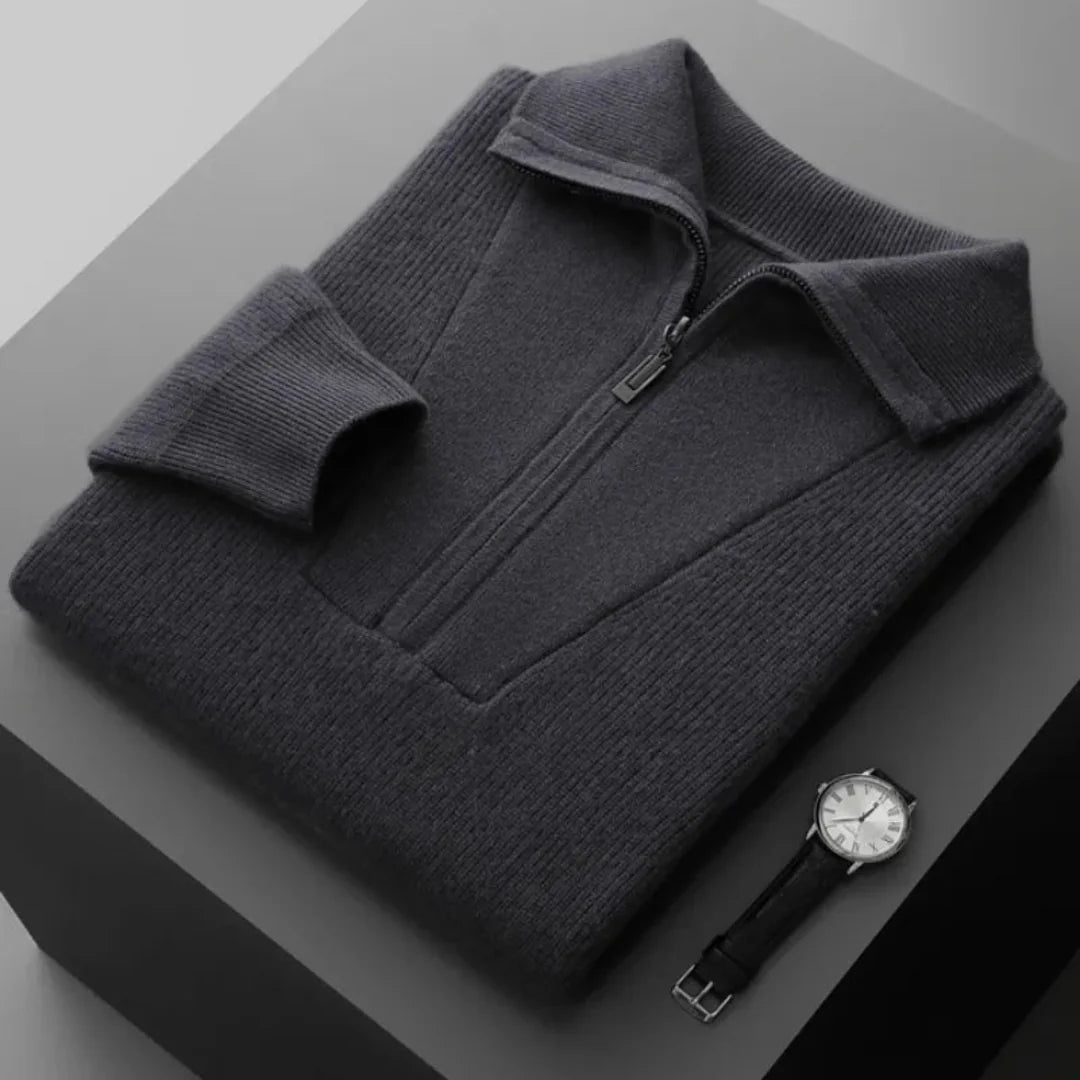 Warm Wool Half Zip Jumper Sweater