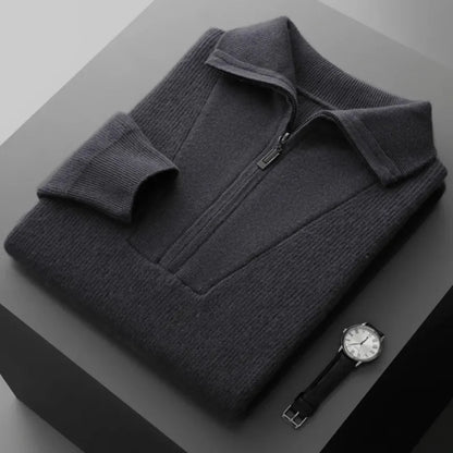 Warm Wool Half Zip Jumper Sweater