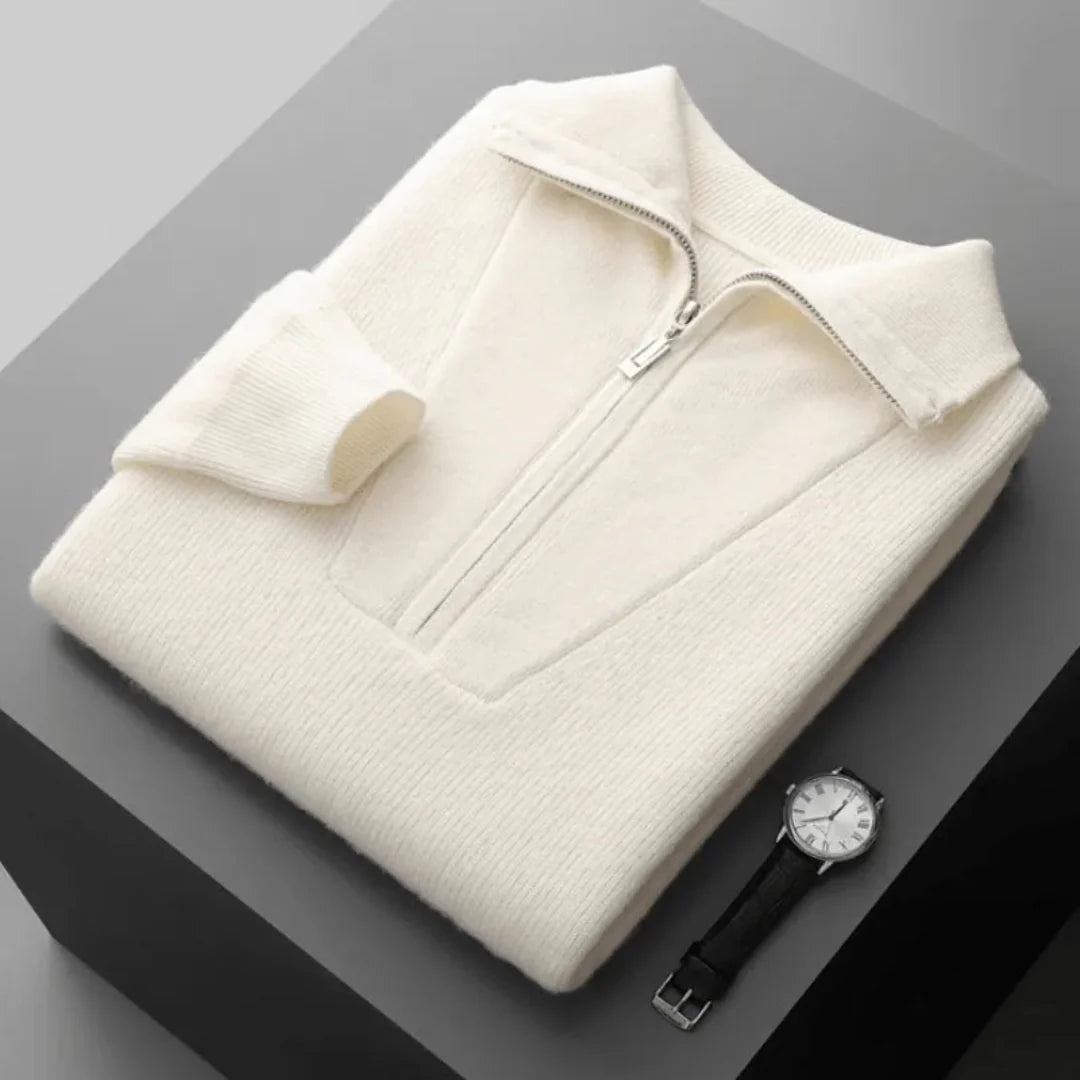Warm Wool Half Zip Jumper Sweater