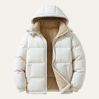 Warm Waterproof Men's Down Hooded Parka Jacket