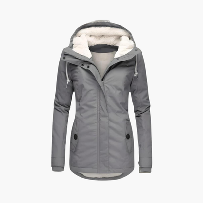 Warm Insulated Women's Parka with Pockets - Vossary