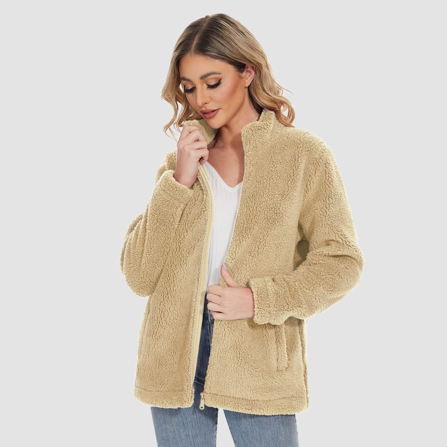 Cozy Women's Fleece Lined Full Zip Jacket