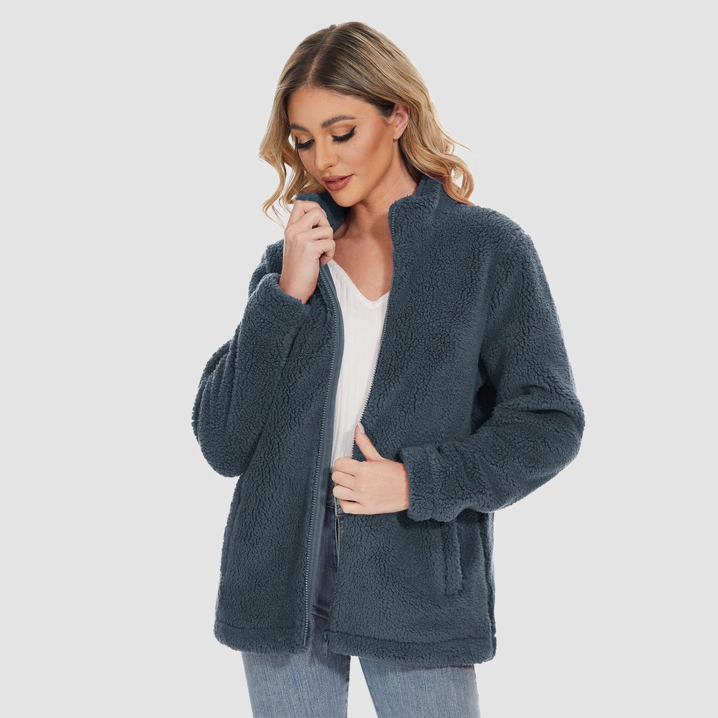 Cozy Women's Fleece Lined Full Zip Jacket