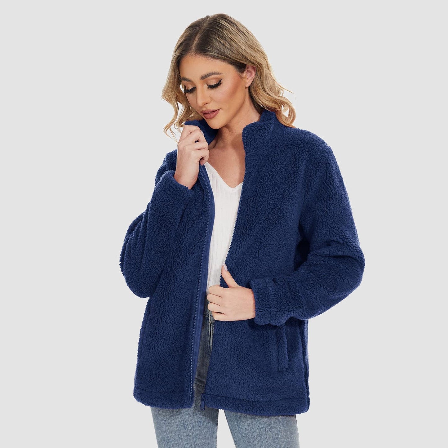 Cozy Women's Fleece Lined Full Zip Jacket