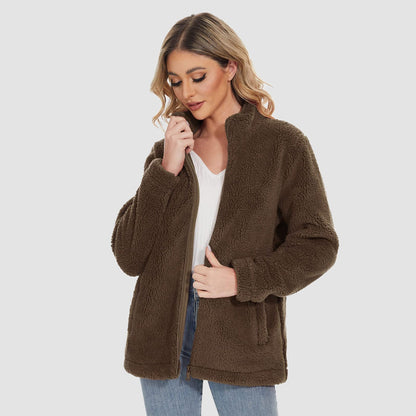 Cozy Women's Fleece Lined Full Zip Jacket