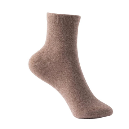 Warm Ankle Socks with Ribbed Tops