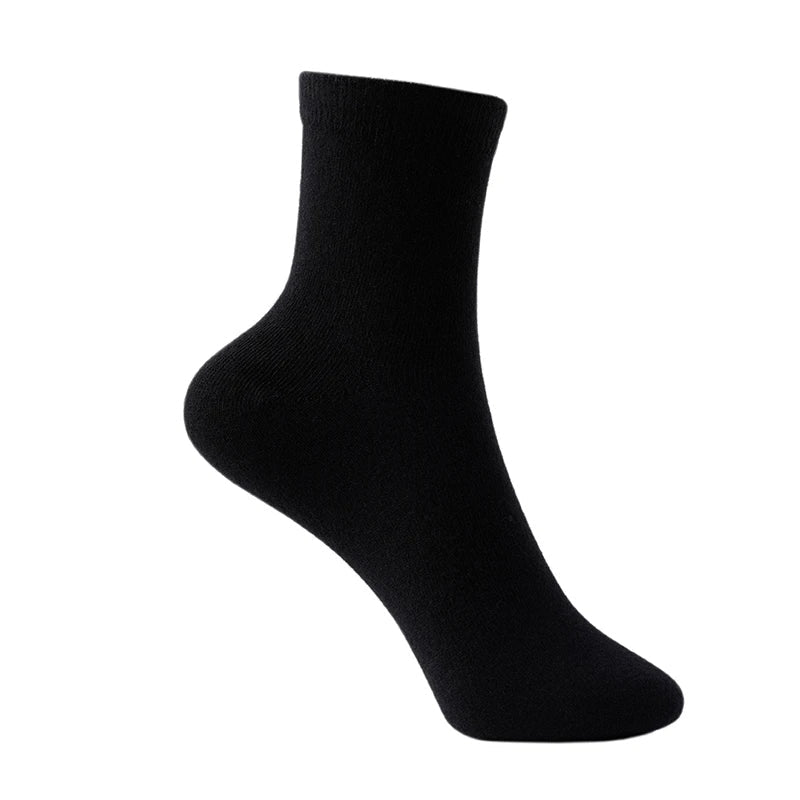 Warm Ankle Socks with Ribbed Tops