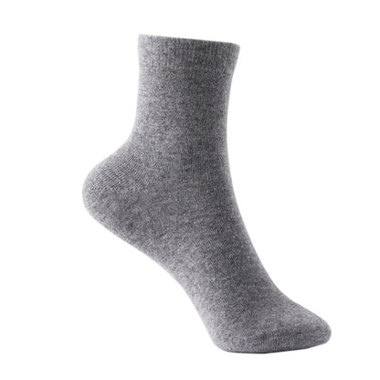 Warm Ankle Socks with Ribbed Tops